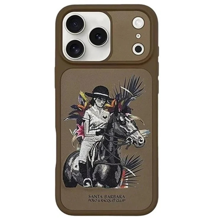 iPhone 18 Pro Leather Case, Original Santa Barbara Cedric Series Leather Back Cover