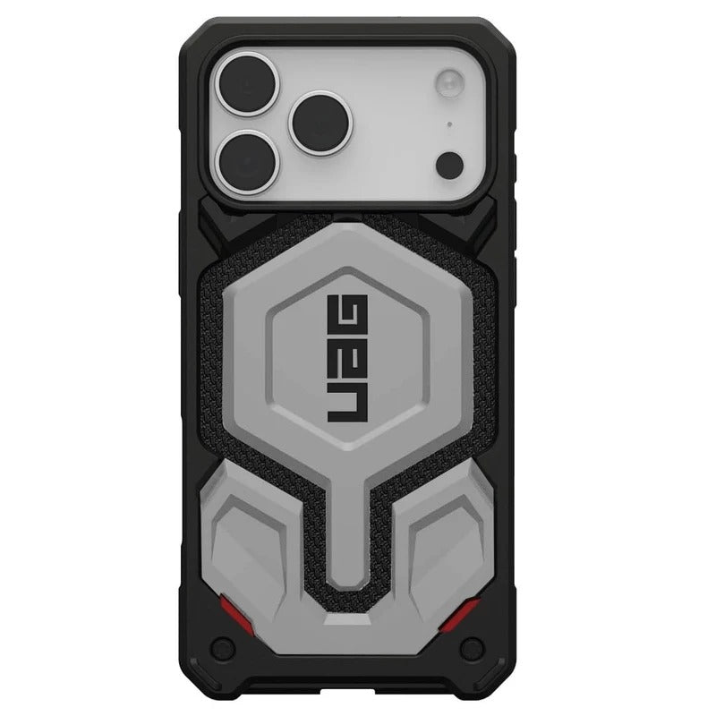 iPhone 18 Pro Max Monarch Pro Kevlar Protective Heavy Duty Shockproof Case - Silver