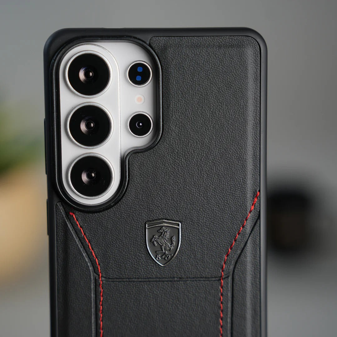 Samsung Galaxy S26 Ultra Luxury Design Leather Case - Black