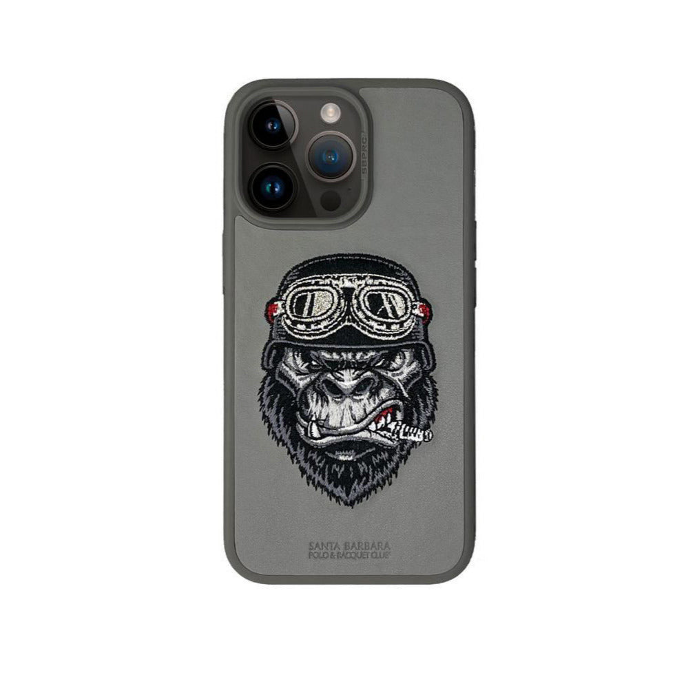 iPhone 15 Pro Santa Barbara Patti Series Leather Case - Titanium