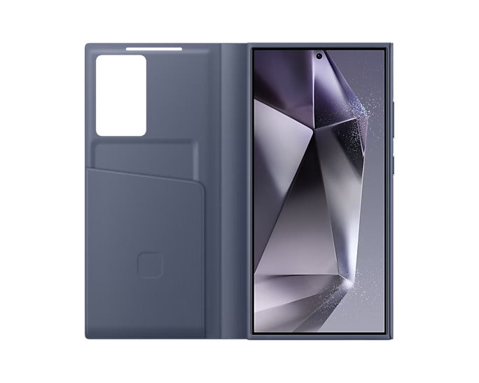 Samsung Galaxy S24 Ultra Smart View Window Flip Wallet Case with Control - Violet