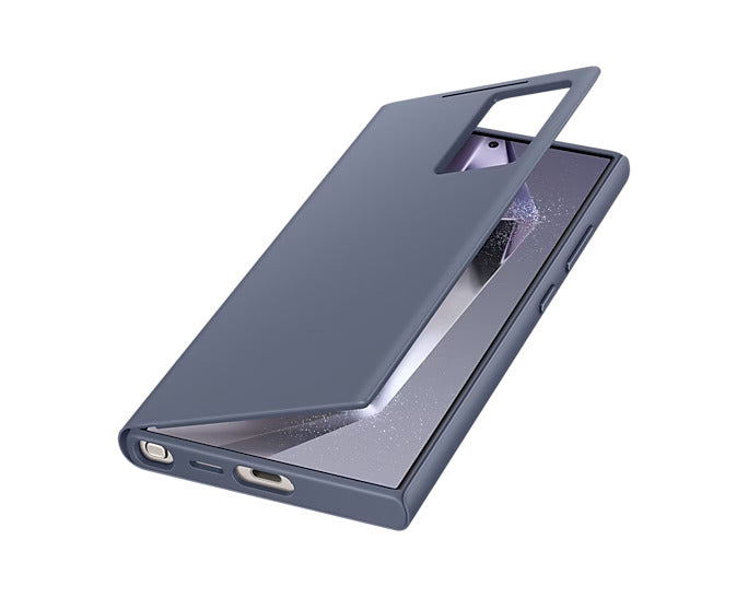 Samsung Galaxy S24 Ultra Smart View Window Flip Wallet Case with Control - Violet