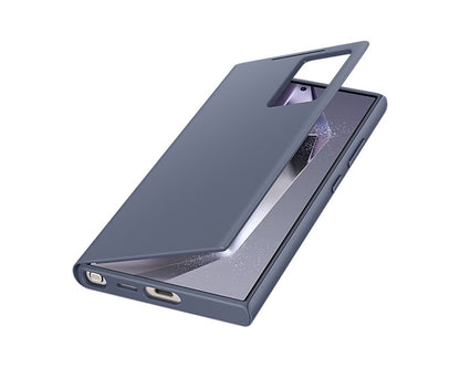 Samsung Galaxy S24 Ultra Smart View Window Flip Wallet Case with Control - Violet