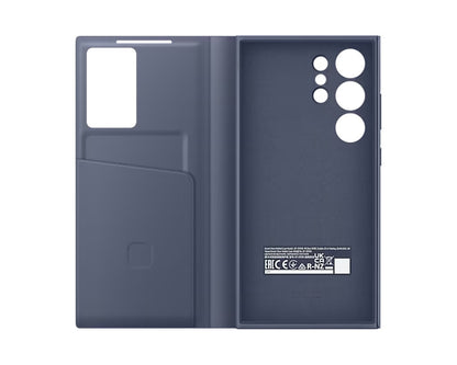 Samsung Galaxy S24 Ultra Smart View Window Flip Wallet Case with Control - Violet