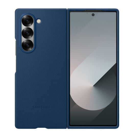 Samsung Galaxy Z Fold6 Leather Protection Protective Shell Case Cover - Blue