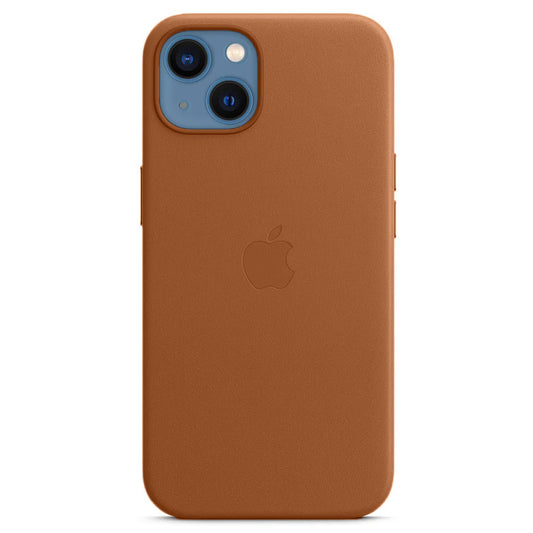 iPhone 13 Leather Back Cover Case with MagSafe - Saddle