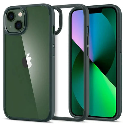 iPhone 14 Soft Hybrid Transparent Metal Camera Protection Case