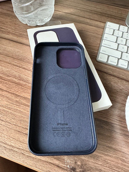 iPhone 14 Pro Max Leather Case with Magsafe - Ink Blue
