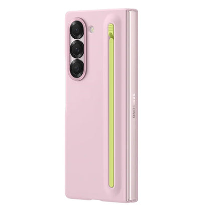 Samsung Galaxy Z Fold 5 Slim Skin Feel S Pen Case with Inbuilt Glass Protection & Stylus - Pink
