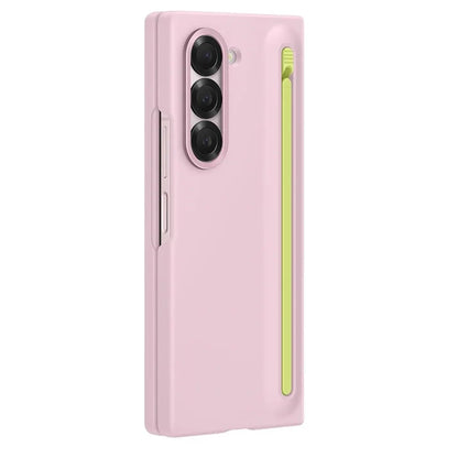 Samsung Galaxy Z Fold 5 Slim Skin Feel S Pen Case with Inbuilt Glass Protection & Stylus - Pink