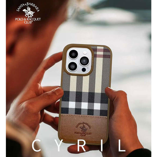 iPhone 14 Pro Santa Barbara Cyril Series Leather Case - Brown