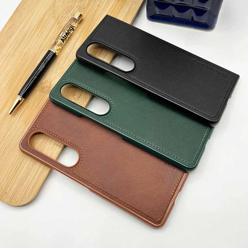 Samsung Galaxy Z Fold 4 HDE Leather Case - Black