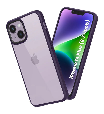 iPhone 14 Soft Hybrid Transparent Metal Camera Protection Case