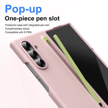 Samsung Galaxy Z Fold6 Slim Skin Feel S Pen Case with Front Glass Protection & Stylus - Pink