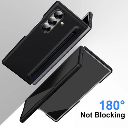 Samsung Galaxy Z Fold6 Skin Feel S Pen Case with Inbuilt Glass Protection & Stylus - Black