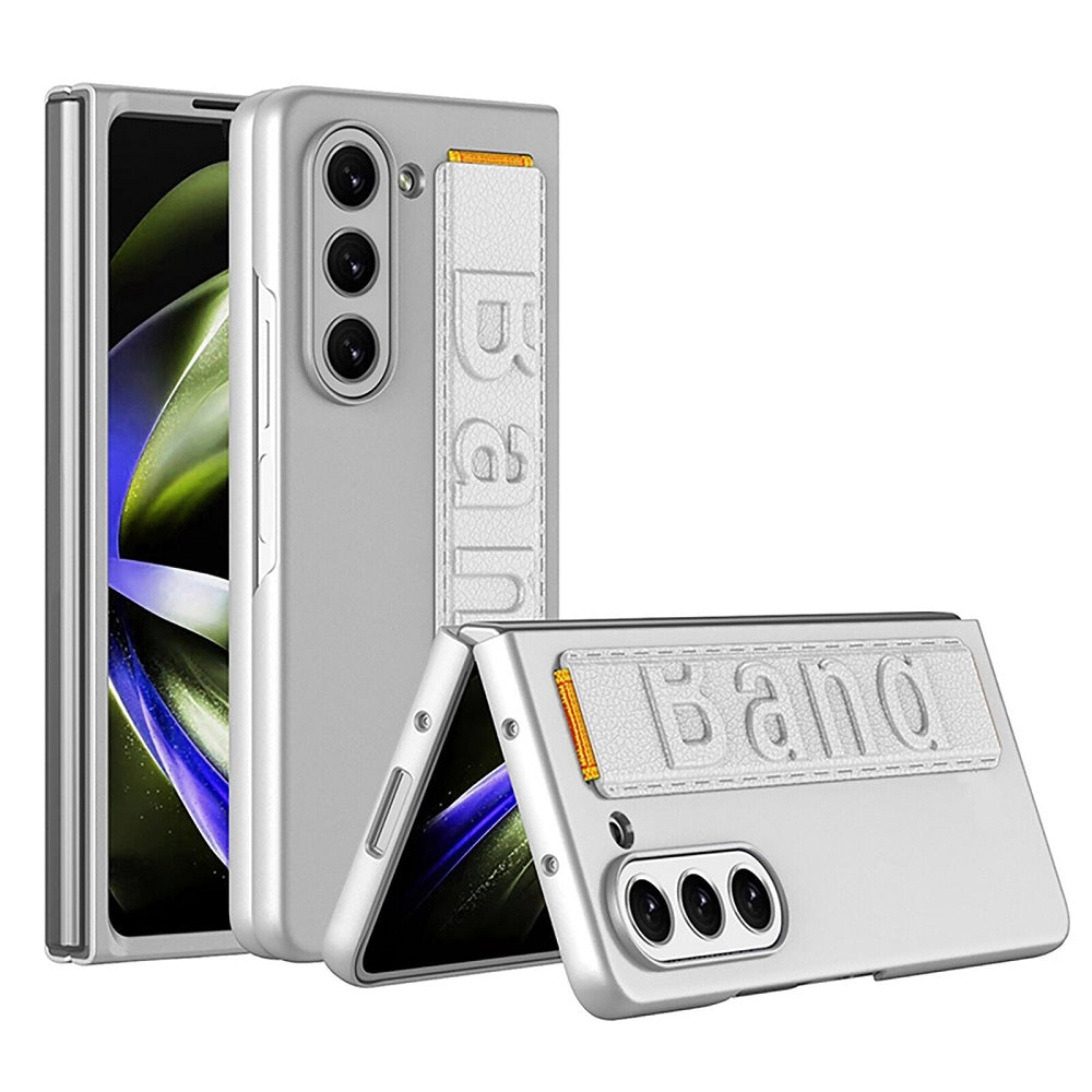Samsung Galaxy Z Fold5 Wristband Matte Case - Sliver