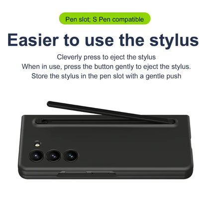 Samsung Galaxy Z Fold 5 Ultra Slim S Pen Case with Front Glass - Black