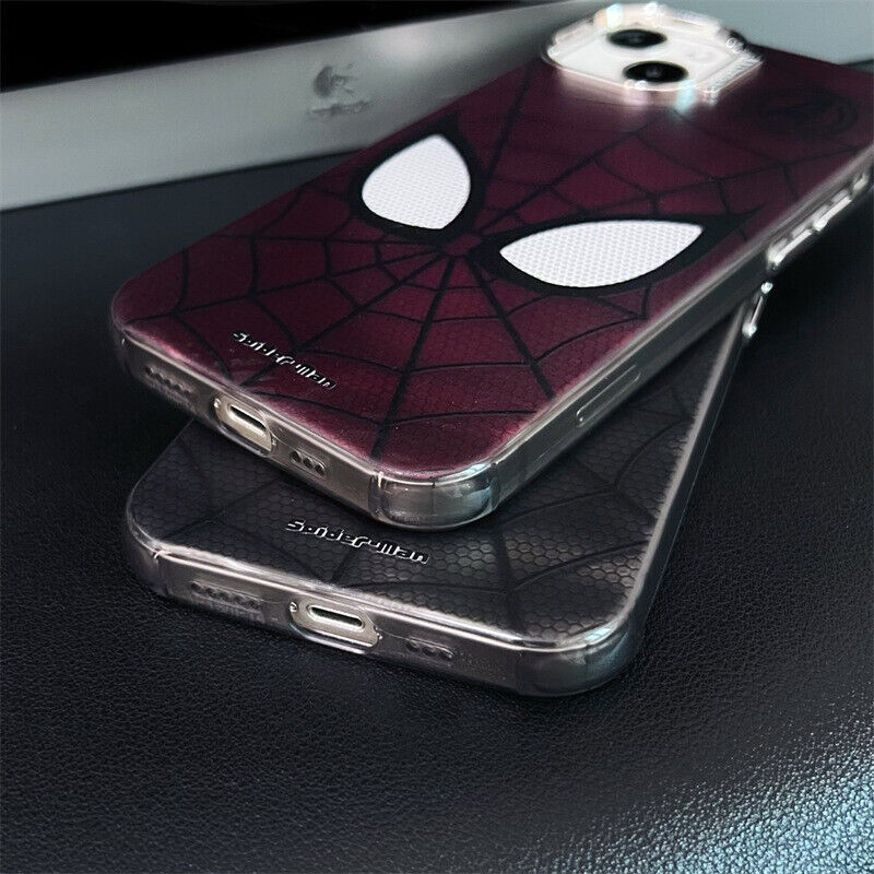 iPhone 14 Marvel Spiderman Shockproof Case - Black