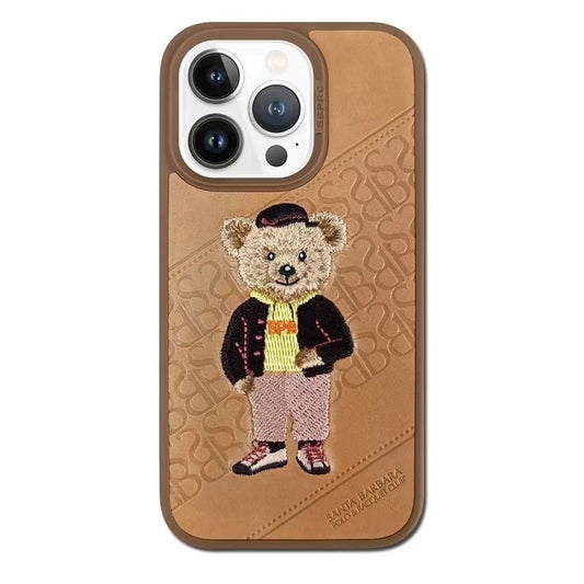 iPhone 14 Pro Max Leather Cover Santa Barbara Crete Series Genuine Leather Case - Brown