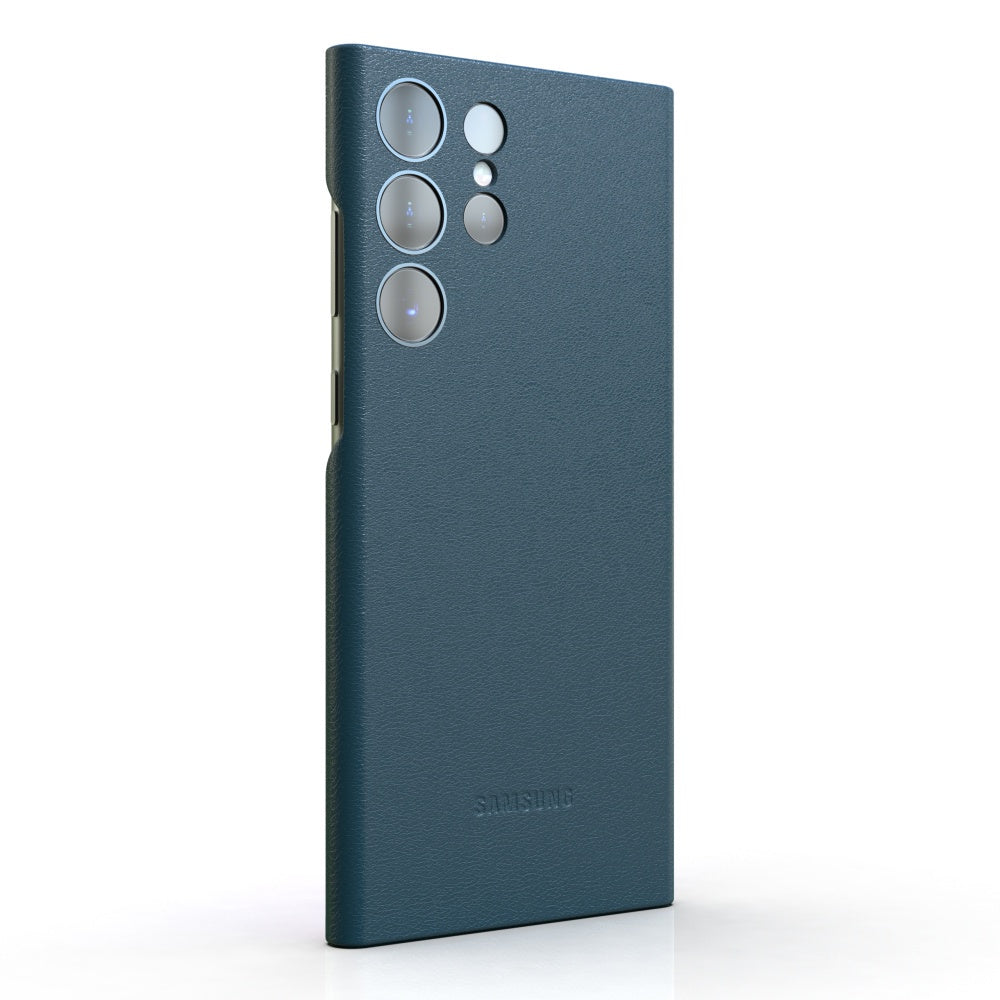 Samsung Galaxy S23 Ultra Leather Back Cover Case Slim Profile - Blue