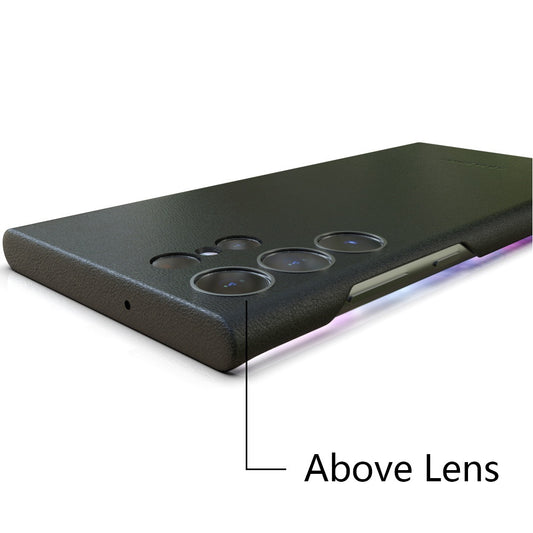 Samsung Galaxy S23 Ultra Leather Back Cover Case Slim Profile - Titanium