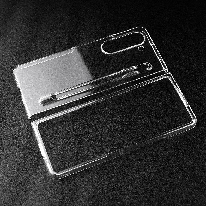 Samsung Galaxy Z Fold5 Cristal Clear Transparent Case with S Pen & Front Glass Protection - Clear
