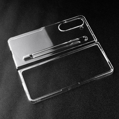 Samsung Galaxy Z Fold5 Cristal Clear Transparent Case with S Pen & Front Glass Protection - Clear