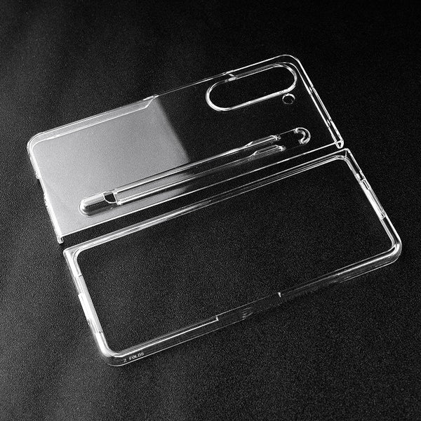 Samsung Galaxy Z Fold5 Cristal Clear Transparent Case with S Pen & Front Glass Protection - Clear