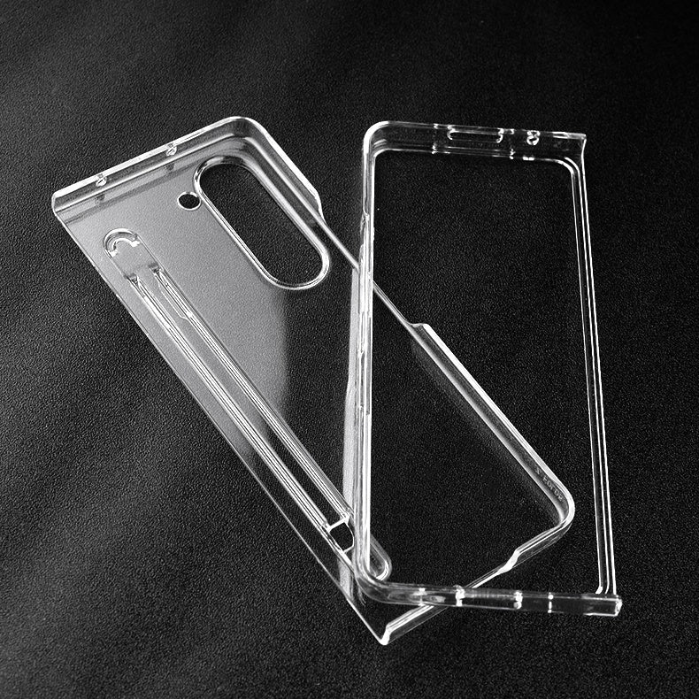 Samsung Galaxy Z Fold5 Cristal Clear Transparent Case with S Pen & Front Glass Protection - Clear