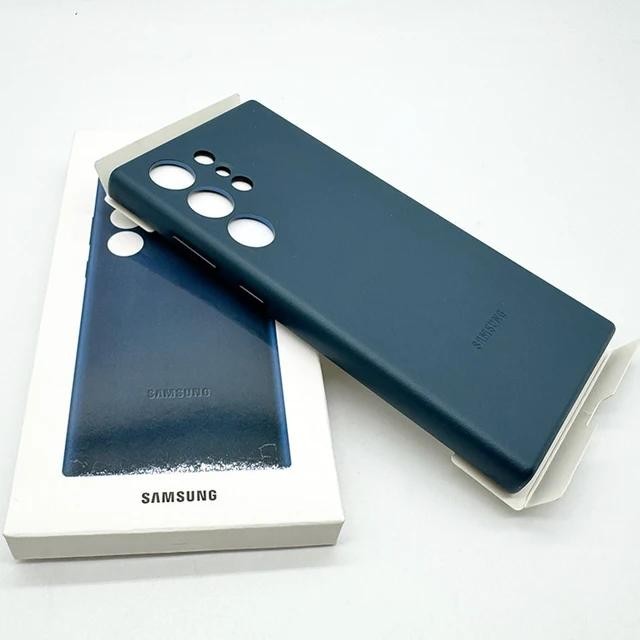 Samsung Galaxy S24 Ultra Leather Case Slim Profile - Blue