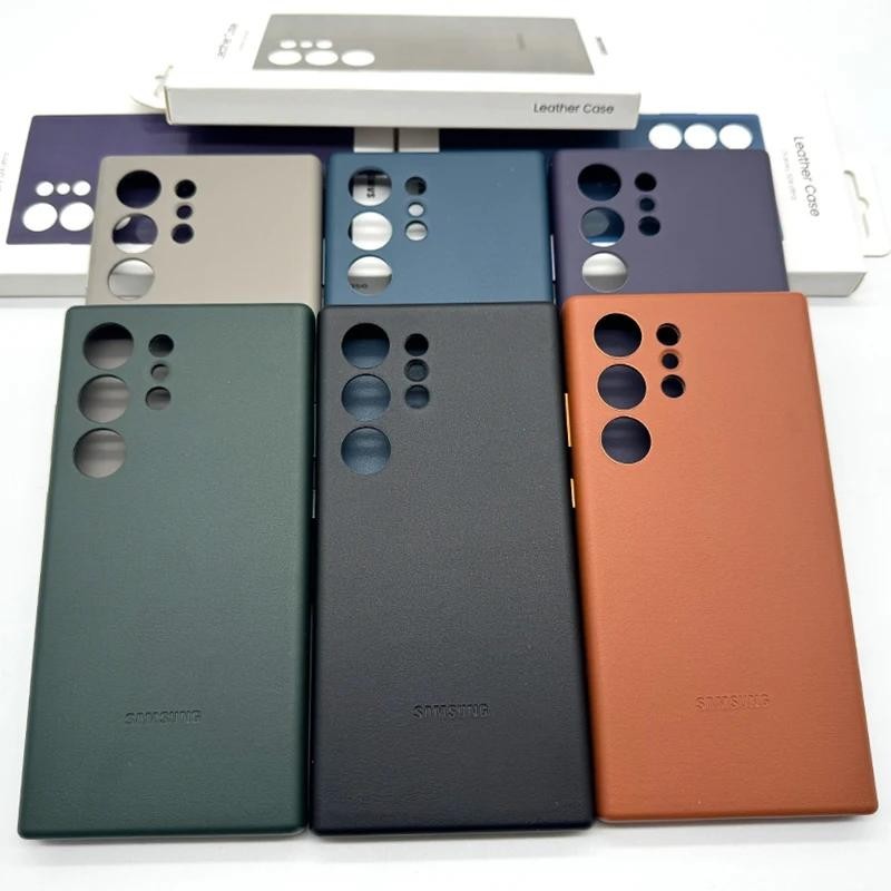 Samsung Galaxy S24 Ultra Leather Case Slim Profile - Blue