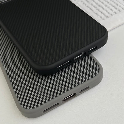 iPhone 15 Pro Max Smooth & Sleek Finish Soft Carbon Texture Case - Titanium