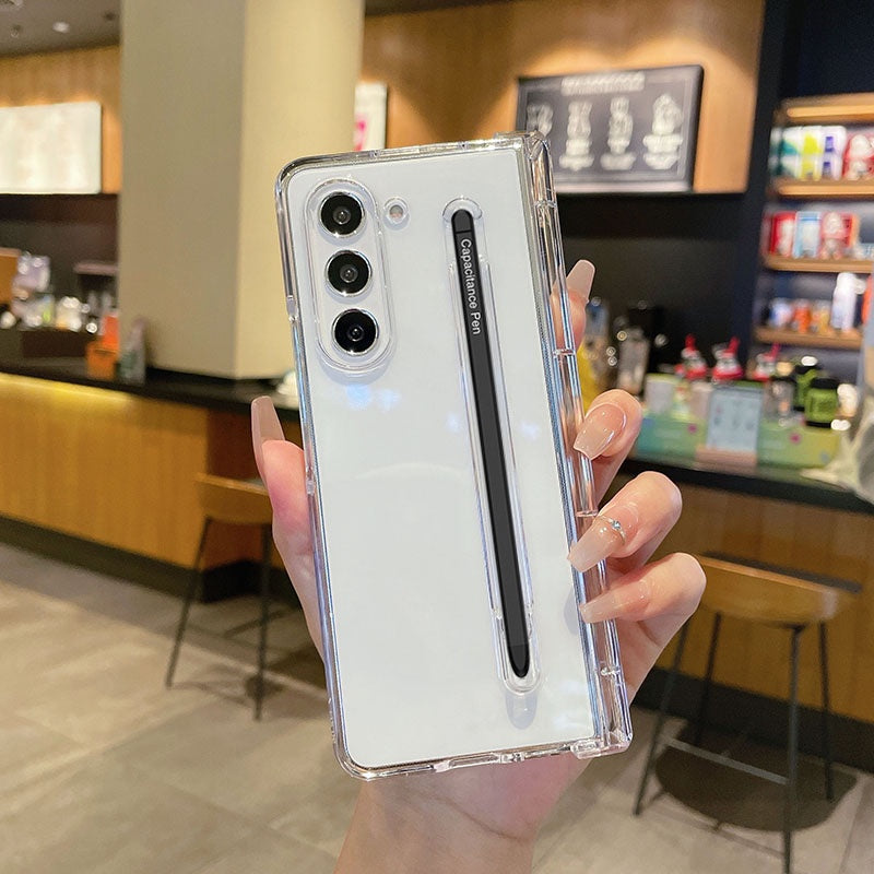Samsung Galaxy Z Fold6 Cristal Clear Transparent Case with S Pen & Front Glass Protection - Clear