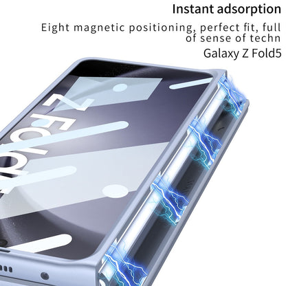 Samsung Galaxy Z Fold 5 Gkk S Pen Case with Glass Megnetic Front - Black