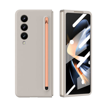 Samsung Galaxy Z Fold 4 Ultra Slim Hard Case (Front Glass & Stylus Included) - Sand