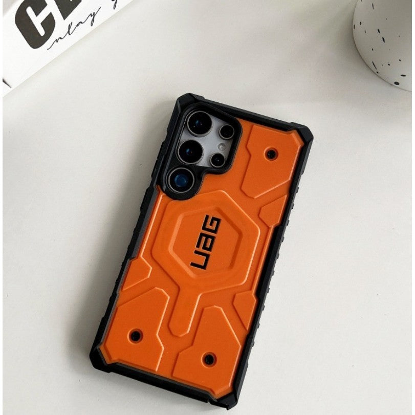Samsung Galaxy S25 Ultra Pathfinder Series Ragged Armor Protective MagSafe Case - Orange