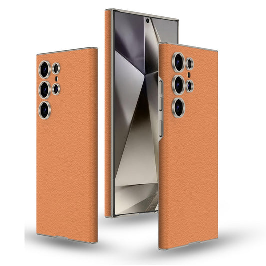 Samsung Galaxy S24 Ultra GKK Leather Plastic Shell Case - Orange