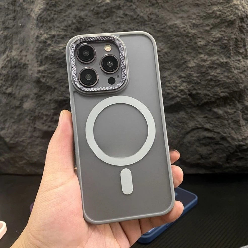 iPhone 16 Pro Semi Transparent Matte Frosted Case with Magsafe - Gray