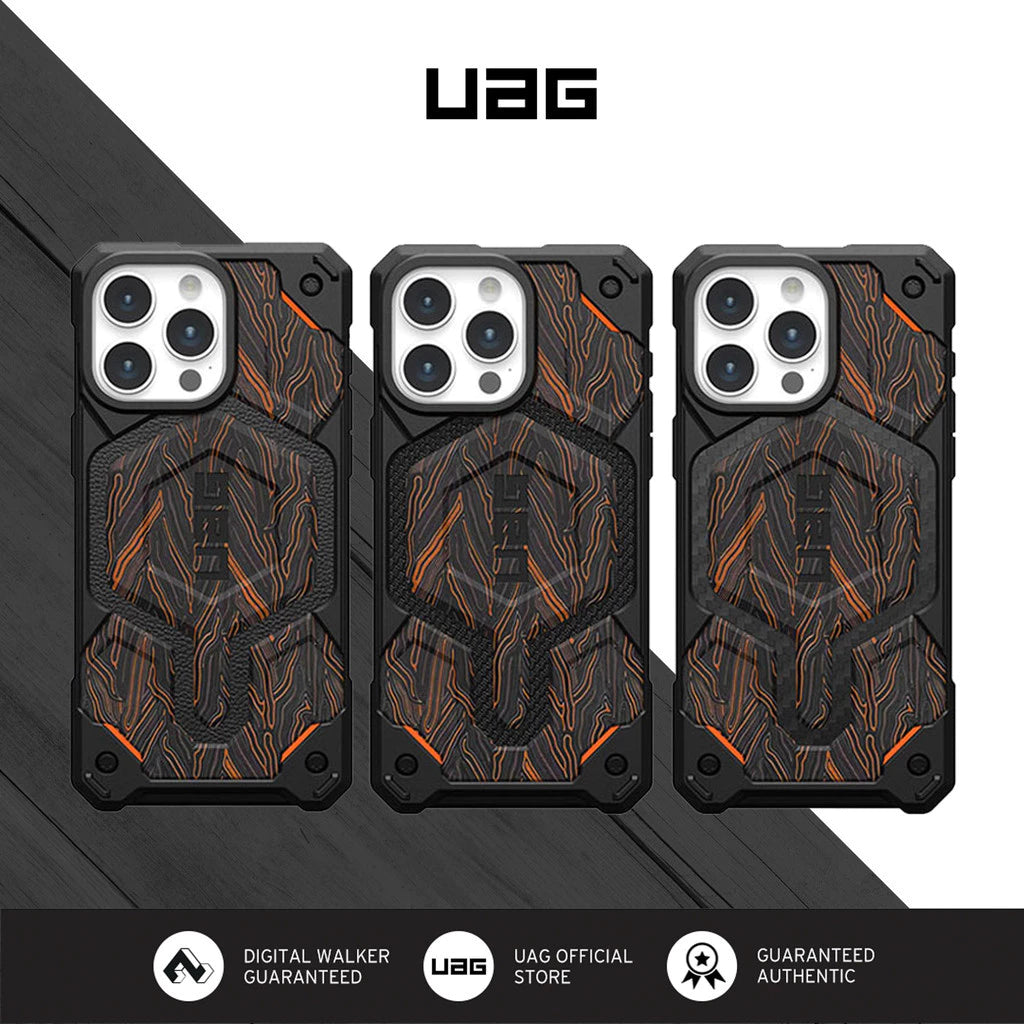 iPhone 16 Pro UAG Monarch Pro Carbon Protective Rugged Armor Case With Magsafe - Gray
