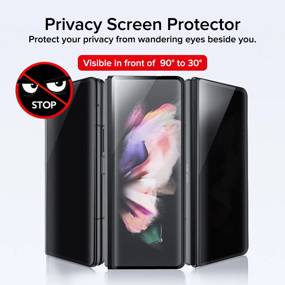 Samsung Galaxy Z Fold Full Glue Full Cover Privacy Tempered Glass Screen Protector