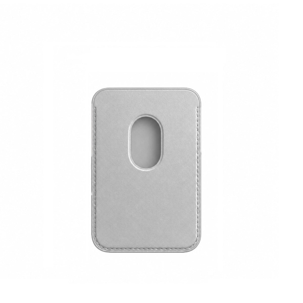 Leather MagSafe Wallet – Slim Magnetic Card Holder for iPhone - Silver