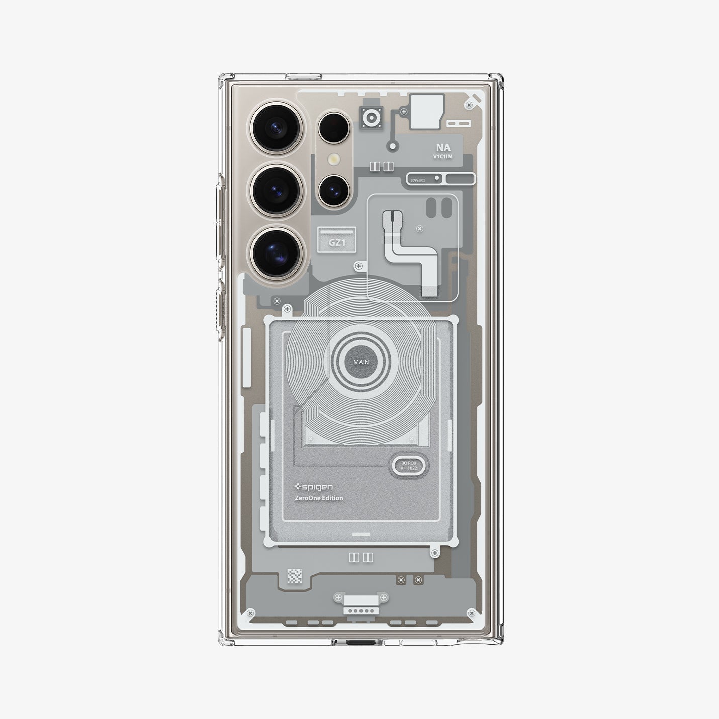Samsung Galaxy S24 Ultra Zero One Hybrid Machine Shockproof Case - White