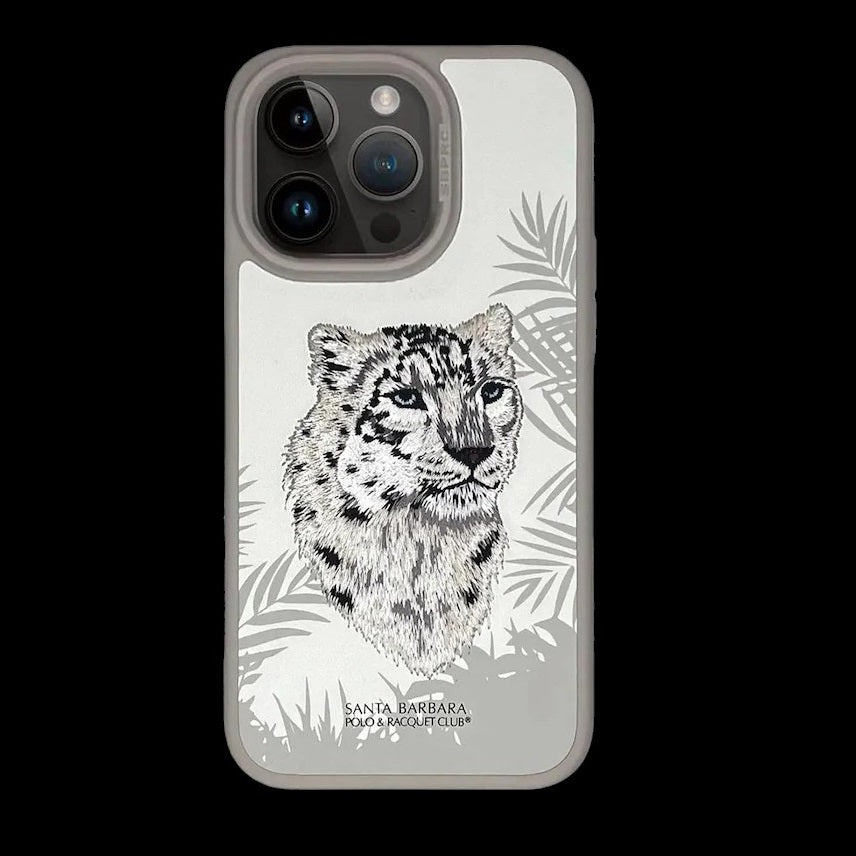 iPhone 15 Pro Savanna Series Santa Barbara Leather Case - White