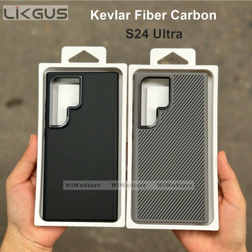 Samsung Galaxy S24 Ultra Soft Carbon Case with Metal Camera Protection - Titanium