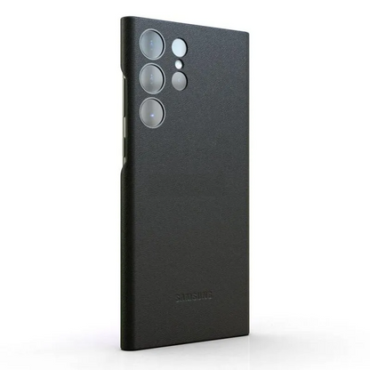 Samsung Galaxy S23 Ultra Leather Back Cover Case Slim Profile - Black