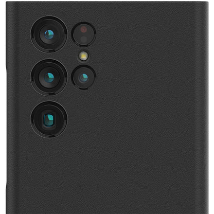 Samsung Galaxy S22 Ultra Leather Case Slim Profile - Black