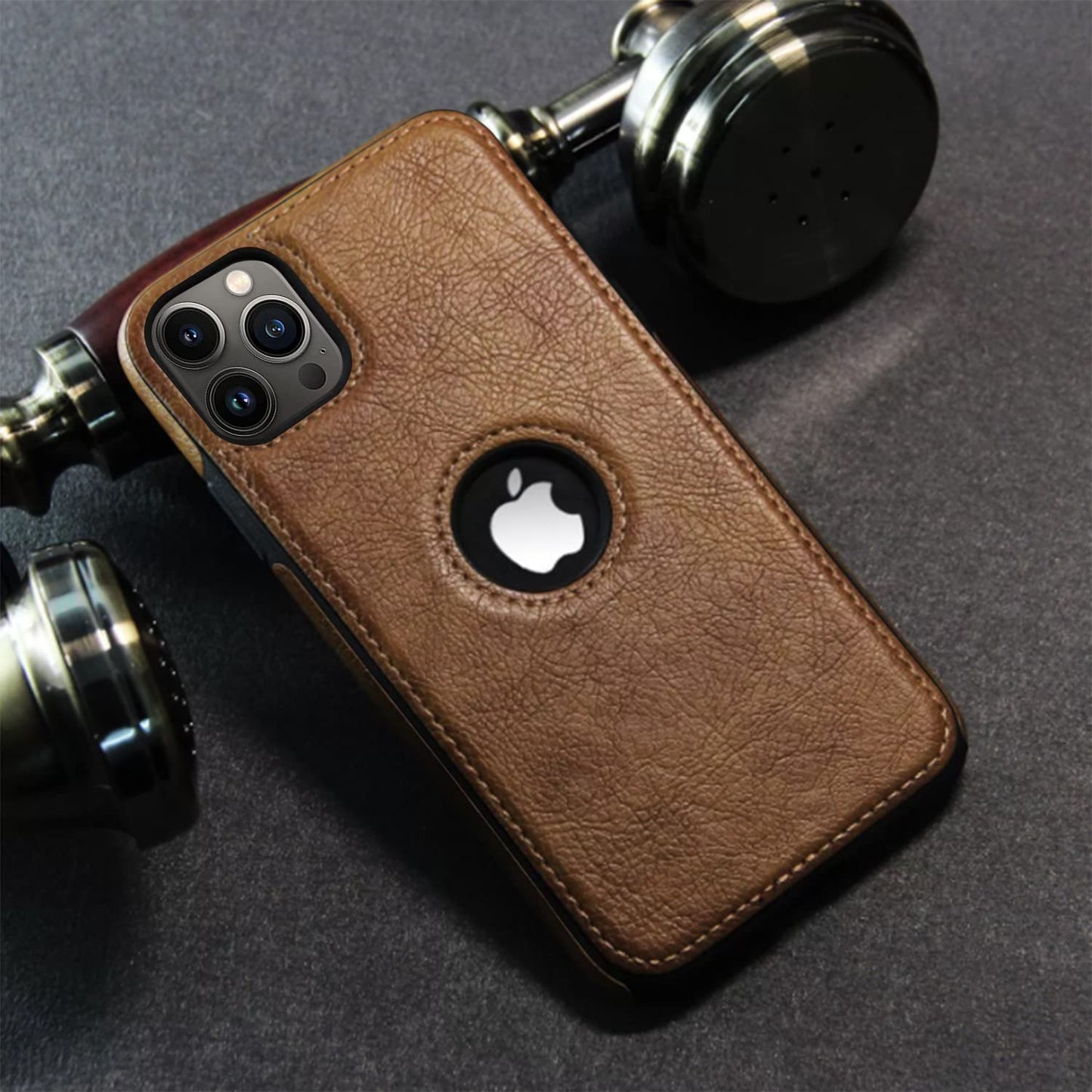 iPhone 14 Pro Original PU Leather Classic Elegant Case