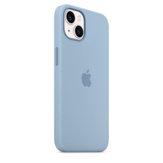 iPhone 14 Silicon Case with Inner Fabric - Sierra Blue