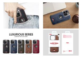 iPhone 13 Pro Max Luxurious Premium Leather Case - Black