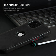 iPhone 13 Classic Leather Case with Luxury Elegant Look - Black